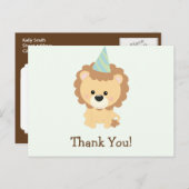 かわいいライオンのジャングル動物ありがとう ポストカード (正面/裏面)