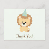 かわいいライオンのジャングル動物ありがとう ポストカード (正面)