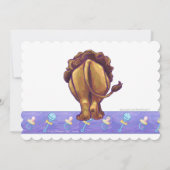 かわいいライオンのベビーシャワー 招待状 (裏面)