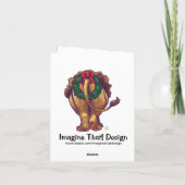 かわいいライオンの休日カード シーズンカード (裏面)