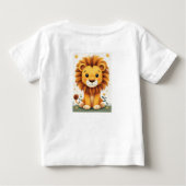 かわいいライオンの保育園壁アート ジャングル ベビーTシャツ (裏面)