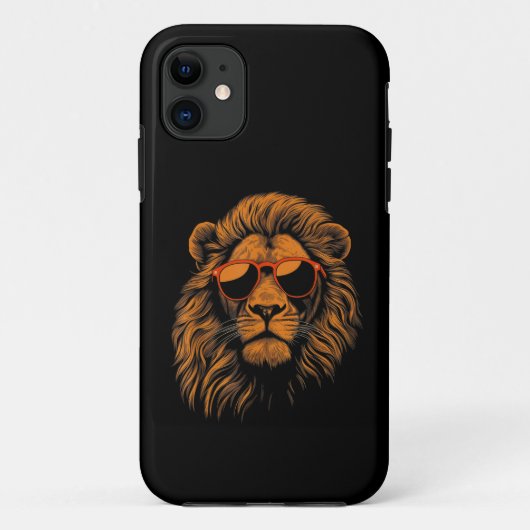 かわいいライオンの動物の男の子 Case-Mate iPhoneケース (裏面)
