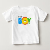 かわいいライオンの子供服 ロアボーイ サファリ ジャングル 動物 ベビーTシャツ (正面)