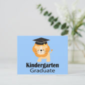 かわいいライオンの幼稚園の卒業のギフト ポストカード (スタンド正面)