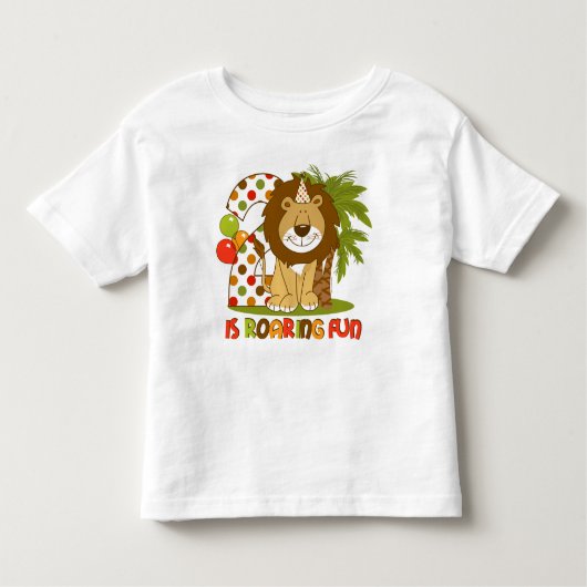 かわいいライオンの第2誕生日 トドラーTシャツ (正面)