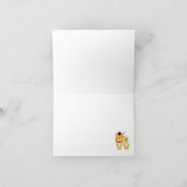 かわいいライオンの結婚式カップル感謝カード サンキューカード (内部)