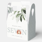 かわいいライオンの葉の第7回バースデーパーティー フェイバーボックス (オープン)