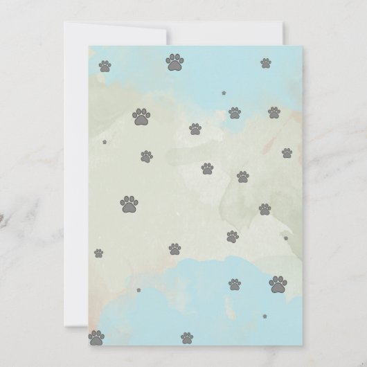 かわいいライオンの誕生日パーティー招待状（子供向け） 招待状 (裏面)