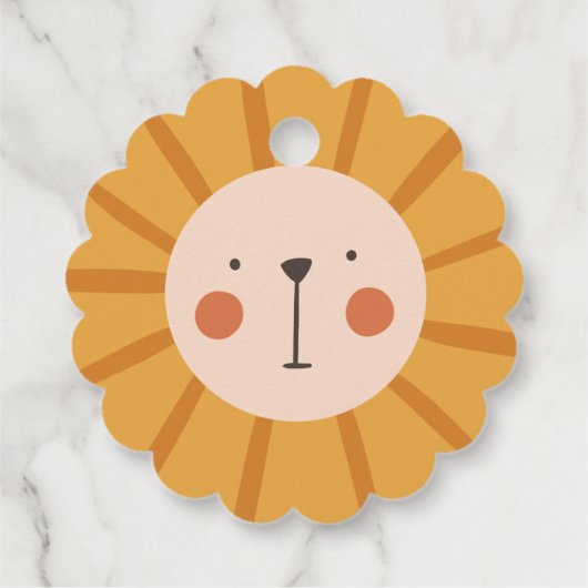 かわいいライオンの贈り物メッセージカード フェイバータグ (裏面)