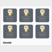 かわいいライオンの赤ちゃんシャワー スクエアシール (シート)