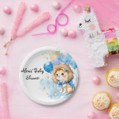かわいいライオンの赤ちゃんシャワー ペーパープレート (パーティー)
