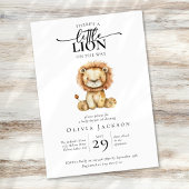 かわいいライオンの赤ちゃんシャワー 招待状