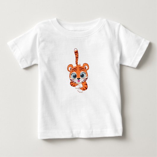 かわいいライオンの赤ちゃんTシャツ ベビーTシャツ (正面)