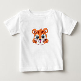 かわいいライオンの赤ちゃんTシャツ ベビーTシャツ
