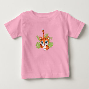 かわいいライオンの赤ちゃんTシャツ ベビーTシャツ