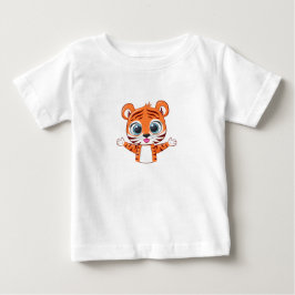 かわいいライオンの赤ちゃんTシャツ ベビーTシャツ