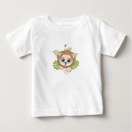 かわいいライオンの赤ちゃんTシャツ ベビーTシャツ