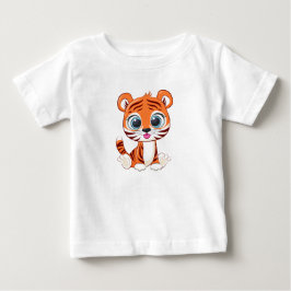 かわいいライオンの赤ちゃんTシャツ ベビーTシャツ