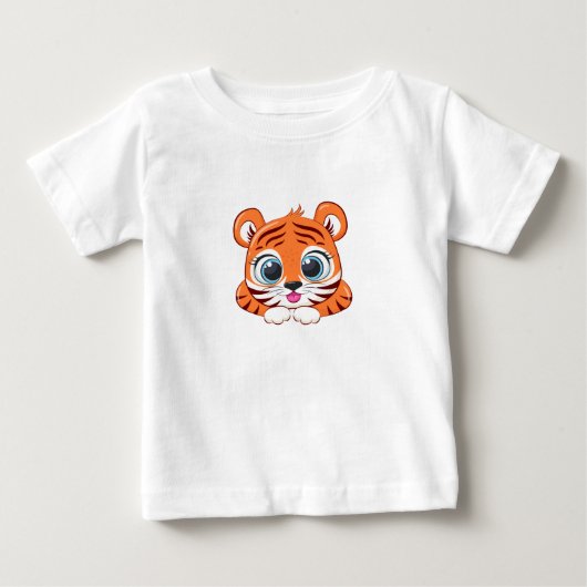 かわいいライオンの赤ちゃんTシャツ ベビーTシャツ (正面)