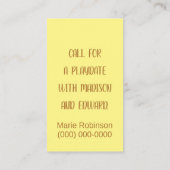 かわいいライオンの遊び場 コーリングカード (裏面)