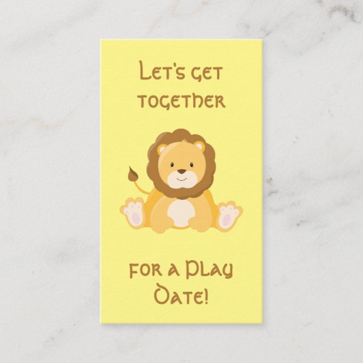 かわいいライオンの遊び場 コーリングカード (正面)