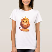 かわいいライオンキング [商品] かわいい 王冠 動物 ギフト Tシャツ (正面)