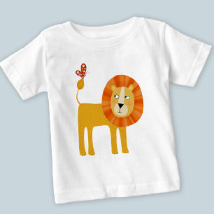かわいいライオンサファリ動物 ベビーTシャツ