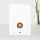 かわいいライオンサファリ幸せな1歳の誕生日の挨拶 カード (裏面)