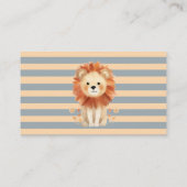 かわいいライオンストライプとベビー本 エンクロージャーカード (裏面)