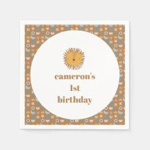 かわいいライオンベビーキッズアニマルカスタムバースデーパーティー