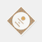 かわいいライオンベビーキッズアニマルカスタムバースデーパーティー スタンダードカクテルナプキン (角)