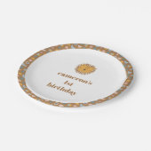 かわいいライオンベビーキッズアニマルカスタムバースデーパーティー ペーパープレート (アングル)