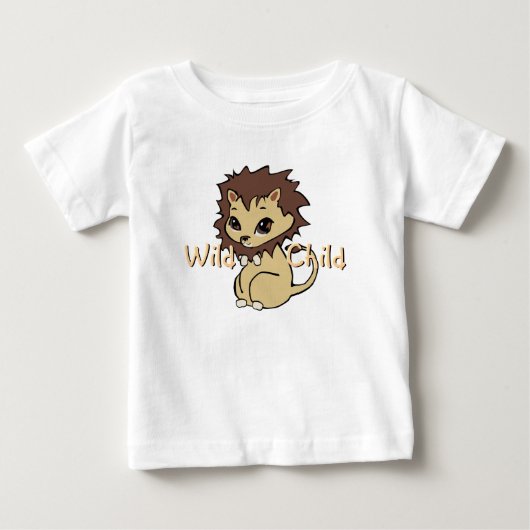 かわいいライオンベビーシャツ ベビーTシャツ (正面)