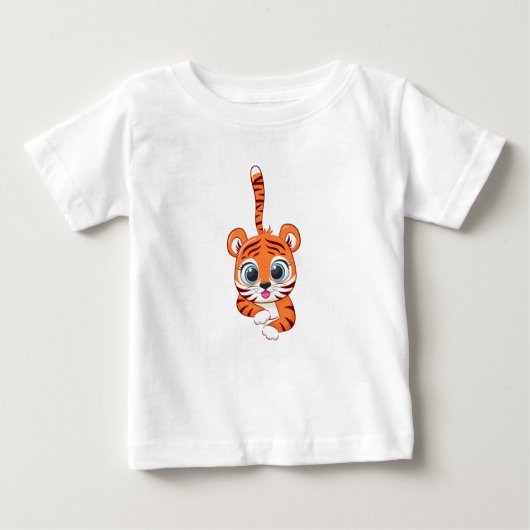 かわいいライオンベビーTシャツ ベビーTシャツ (正面)
