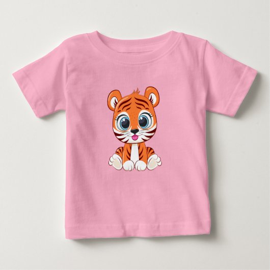 かわいいライオンベビーTシャツ ベビーTシャツ (正面)
