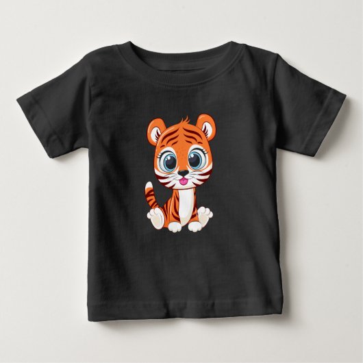 かわいいライオンベビーTシャツ ベビーTシャツ (正面)