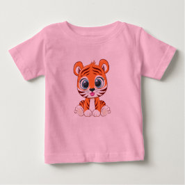 かわいいライオンベビーTシャツ ベビーTシャツ