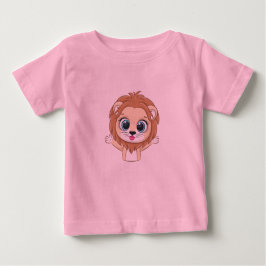 かわいいライオンベビーTシャツ ベビーTシャツ