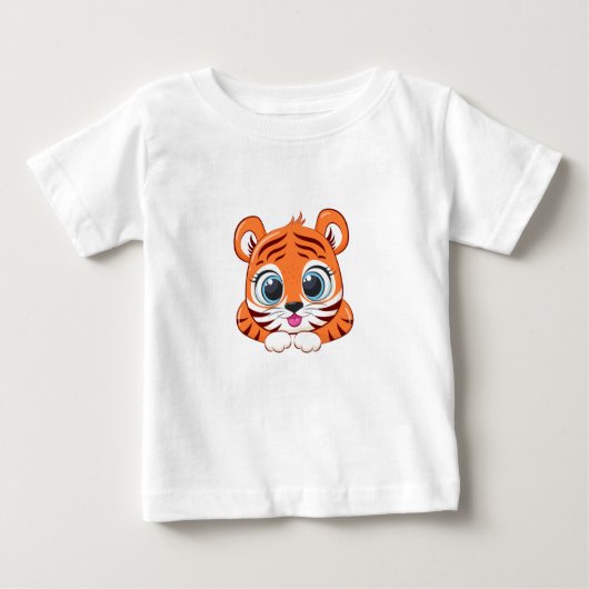 かわいいライオンベビーTシャツ ベビーTシャツ (正面)