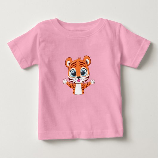 かわいいライオンベビーTシャツ ベビーTシャツ (正面)