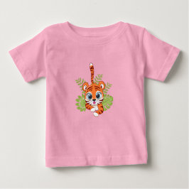 かわいいライオンベビーTシャツ ベビーTシャツ
