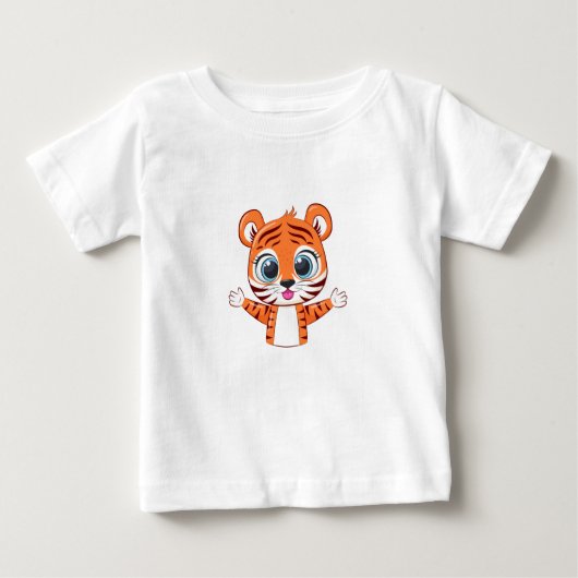 かわいいライオンベビーTシャツ ベビーTシャツ (正面)