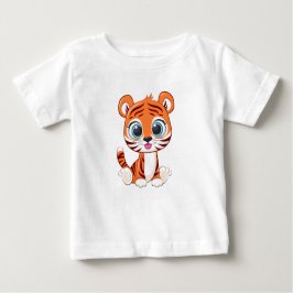 かわいいライオンベビーTシャツ ベビーTシャツ