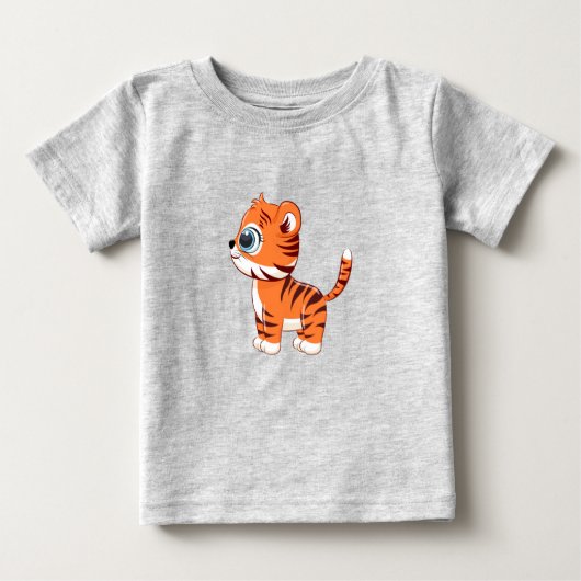 かわいいライオンベビーTシャツ ベビーTシャツ (正面)