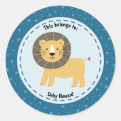 かわいいライオン動物園の動物の名前に属している ラウンドシール (正面)