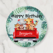 かわいいライオン動物園ジャングルファームトラックボーイバースデーパーティー フェイバータグ (正面)