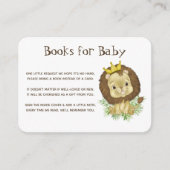 かわいいライオン赤ちゃんシャワーテーマ本ベビーインサート エンクロージャーカード (正面)