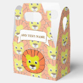 かわいいライオン顔オールオーバープリントパターン フェイバーボックス (オープン)