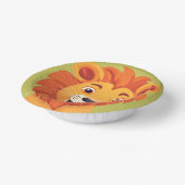 かわいいライオン顔サファリワイルドジャングルバースデーパーティー ペーパーボウル (傾斜あり)