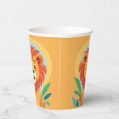 かわいいライオン顔サファリワイルドジャングルバースデーパーティー 紙コップ (右)